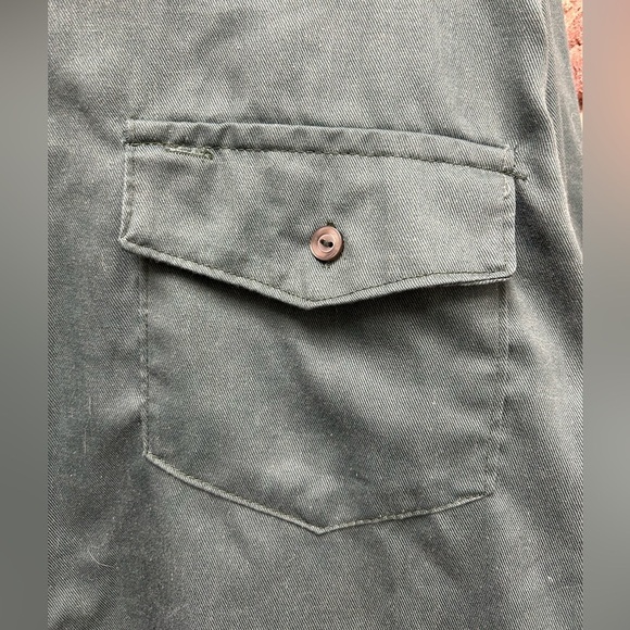 Vintage 70s Carhartt Button Down Work Shirt Made In Canada Medium - Picture 4 of 5